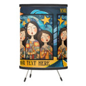 Modern Women Art Christmas Prayer  Tripod Lamp (Left)