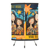 Modern Women Art Christmas Prayer  Tripod Lamp (Back)