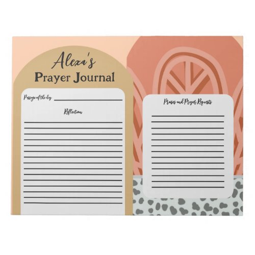 Modern Womens Christian Daily Prayer Journal  Notepad