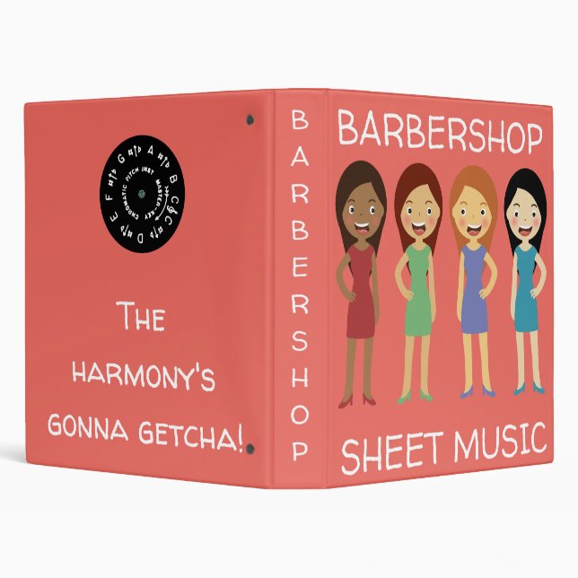 Modern Women's Quartet 3 Ring Binder (Background)