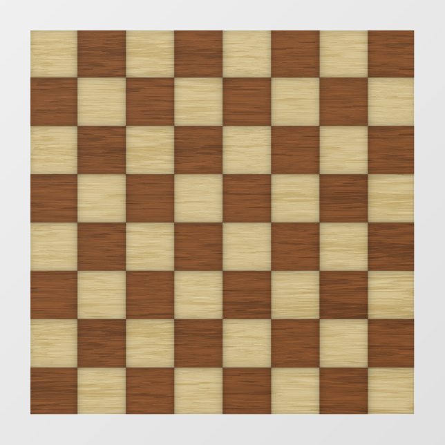 Modern Wood Checkered Wedding dance  Mr Mrs  Floor Decals (Front)