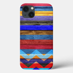 Modern Wood Chevron Stripe #2 iPhone 13 Case