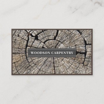 Modern Wood Grain Carpenter Woodworker Business Ca Business Card by PersonOfInterest at Zazzle