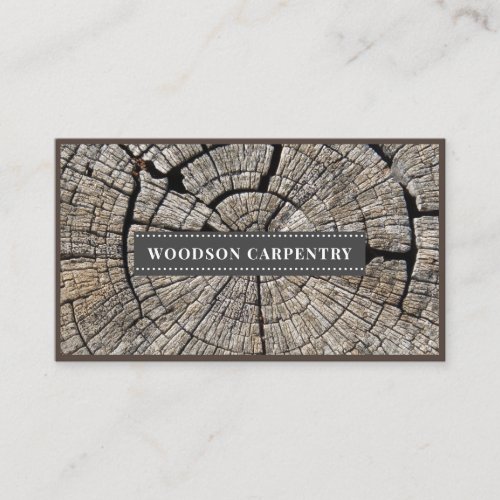 Modern Wood Grain Carpenter Woodworker Business Ca Business Card