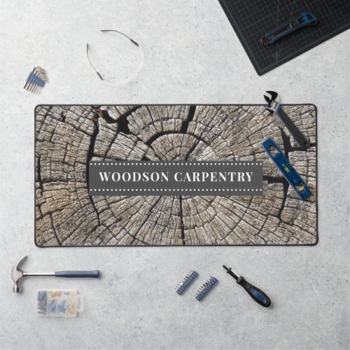 Modern Wood Grain Carpenter Woodworker Business Desk Mat