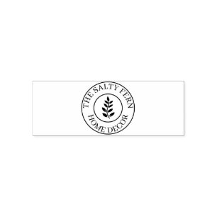 Modern Wood Hand Branding Small Business Packaging Self-inking Stamp