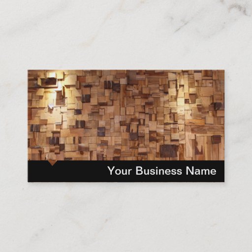 Customizable Modern Wood Home Improvement Business Card