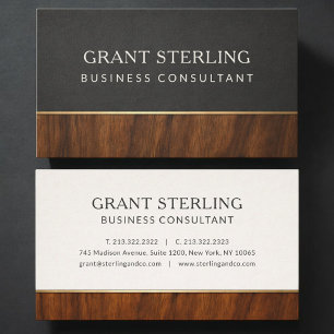 Modern Wood Professional Business Card