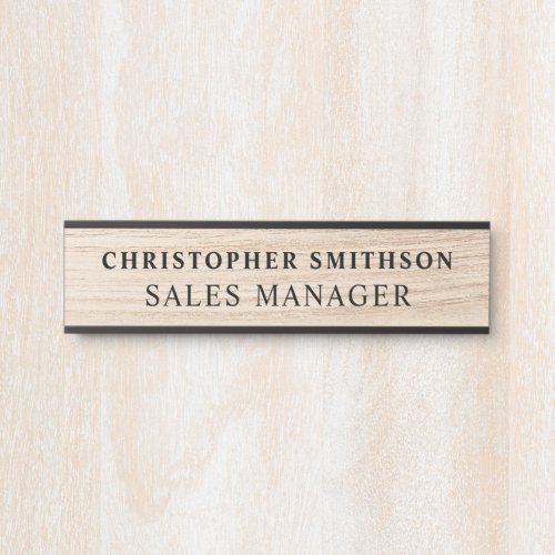   Modern Wood Professional Plate Changeable Office Door Sign