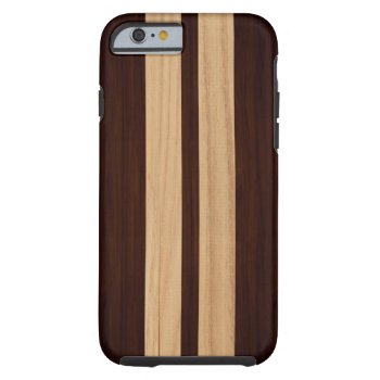 Modern Wood Rosewood Stripes Pattern Wood Grain Tough Iphone 6 Case by CityHunter at Zazzle