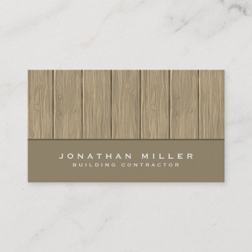 Modern Wooden Plank Design Business Card