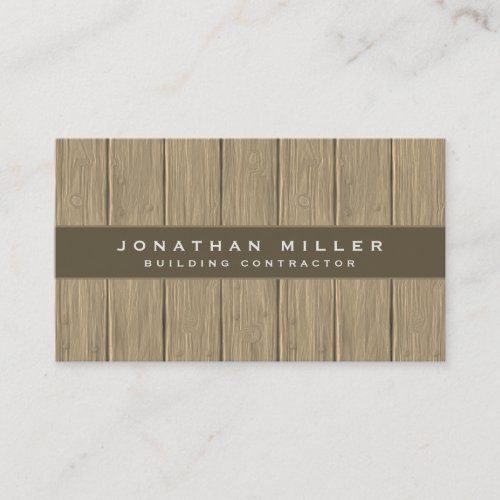 Modern Wooden Plank Professional Business Card