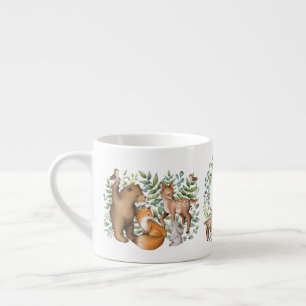 Modern Woodland Animals Forest Greenery Dream Big Espresso Cup
