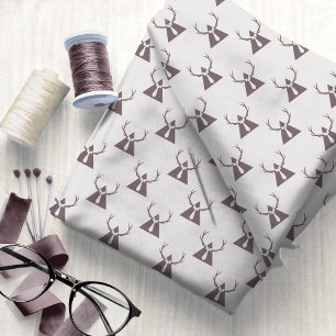 Modern Woodland Buck Necktie Pattern #11 ID1073 Fabric