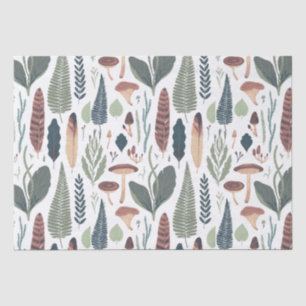 Modern woodland foliage pattern tissue paper