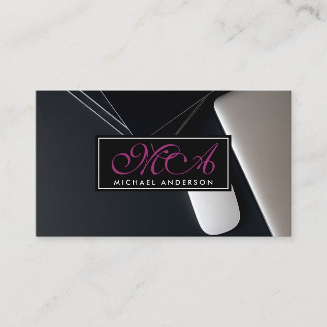 Modern Work Space | Office Business Card (Front)
