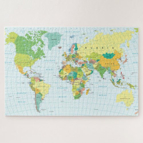 Modern World Map Puzzle