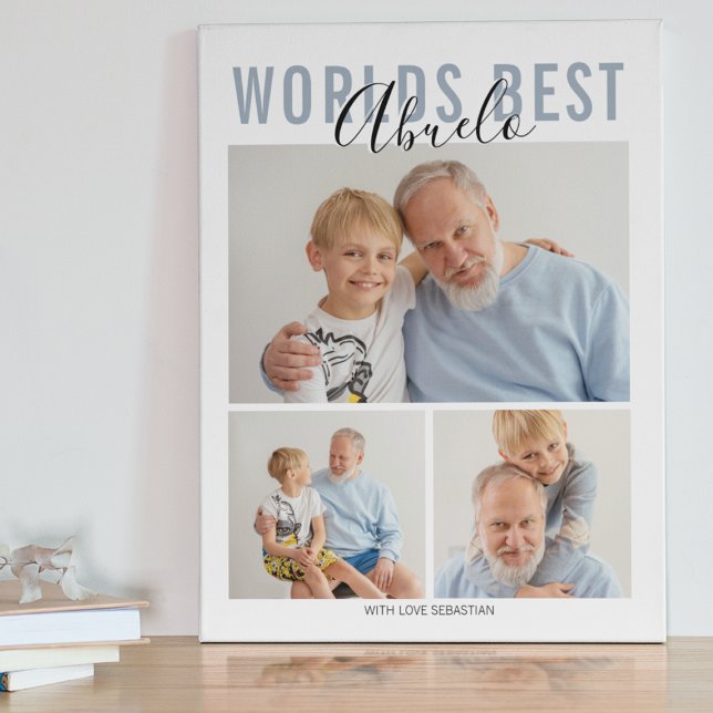 Modern Worlds Best Abuelo 3 Photo Plaque (Creator Uploaded)