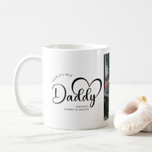 Modern World's Best Daddy Gift Photo Coffee Mug