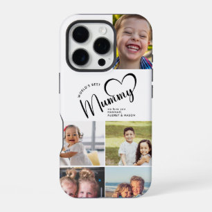 Modern World's Best Mummy Gift Photo Collage Throw iPhone 16 Pro Case