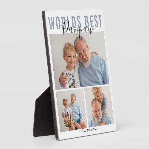 Modern Worlds Best Pawpaw 3 Photo Plaque