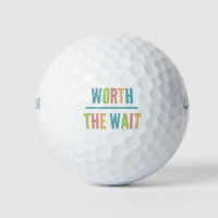Modern Worth the Wait - Adoption, New Baby Golf Balls