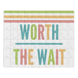 Modern Worth the Wait - Adoption, New Baby Jigsaw Puzzle