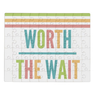 Modern Worth the Wait - Adoption, New Baby Jigsaw Puzzle