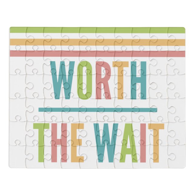 Modern Worth the Wait - Adoption, New Baby Jigsaw Puzzle (Puzzle Horizontal)
