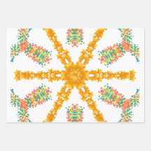 Modern Wrapping Paper Flat Sheet Set of 3