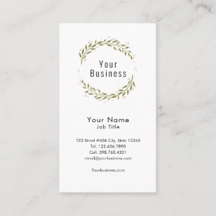 Modern Wreath Business Card