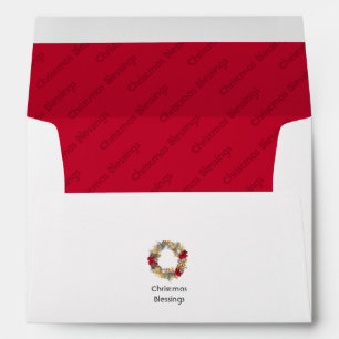 Modern Wreath CHRISTMAS BLESSINGS Envelope