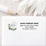 Modern Wreath Green Christmas Custom logo Label<br><div class="desc">Introducing our "Modern Wreath Green Christmas custom logo Label" – a delightful and stylish way to add a personalized touch to your holiday correspondence. Designed with a keen eye for modern aesthetics, these custom return address labels offer a unique blend of sophistication and festive charm. The centerpiece of the label...</div>