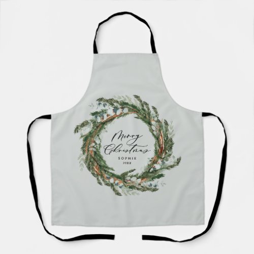 modern wreath script worlds greatest family gift apron