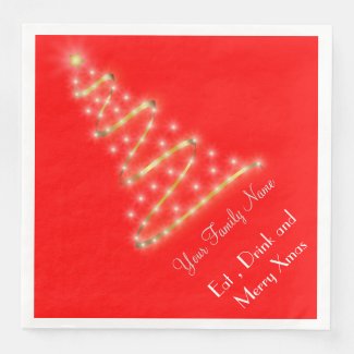 Modern Xmas tree in bright red