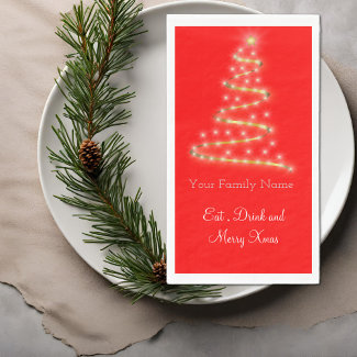 Modern Xmas tree in bright red