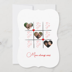 Modern XOXO Red Hearts Valentines Day Photo Card
