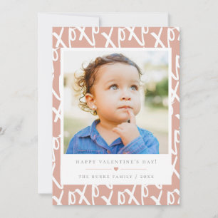 Modern XOXO Valentine's Photo Card