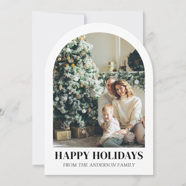 Modern Year in Review Christmas  Holiday Arch Invitation (Front)