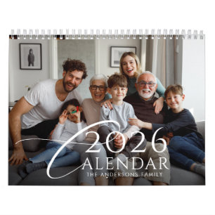 Modern Year In Review Custom Family Photo 2027 Calendar