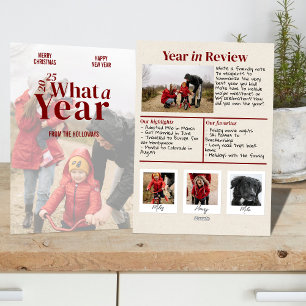 Modern Year in Review Holiday Photo Card