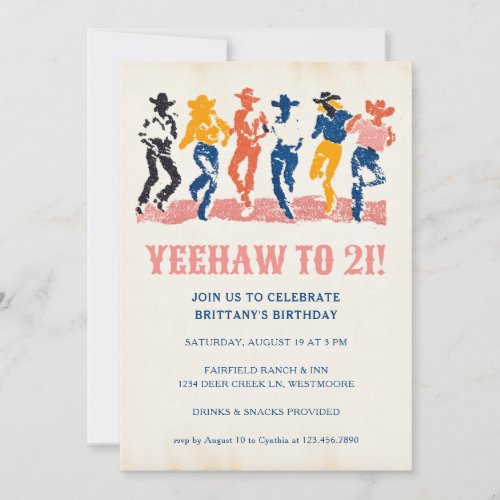 Modern Yeehaw Cowgirl 21st Birthday Party