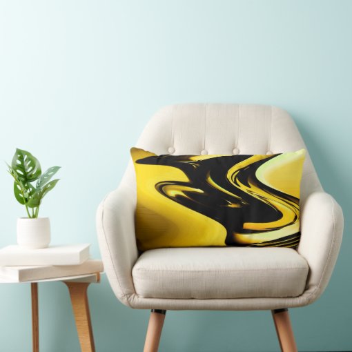 Modern Yellow Abstract Throw Pillow Zazzle