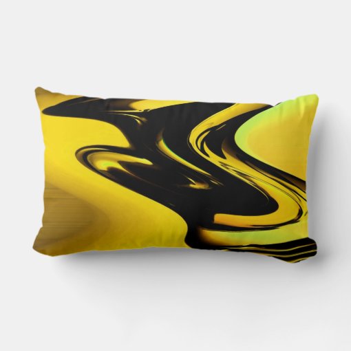 Modern Yellow Abstract Throw Pillow Zazzle