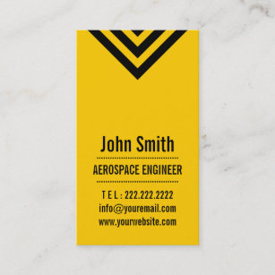 Modern Yellow Aerospace Engineer Business Card