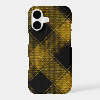 Modern Yellow and Black Buffalo Plaid iPhone 17 Ca Case
