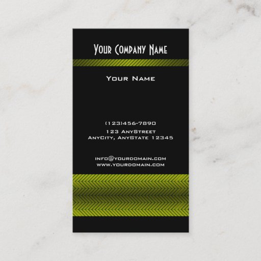 Customizable Modern Yellow and Black Racing Stripe Business Card Template