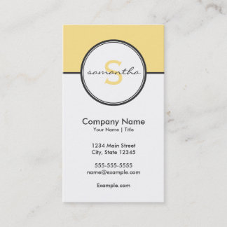 Modern Yellow and Gray Business Card