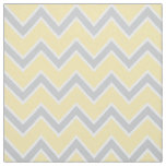 Modern Yellow and Gray Chevron Stripes Pattern Fabric