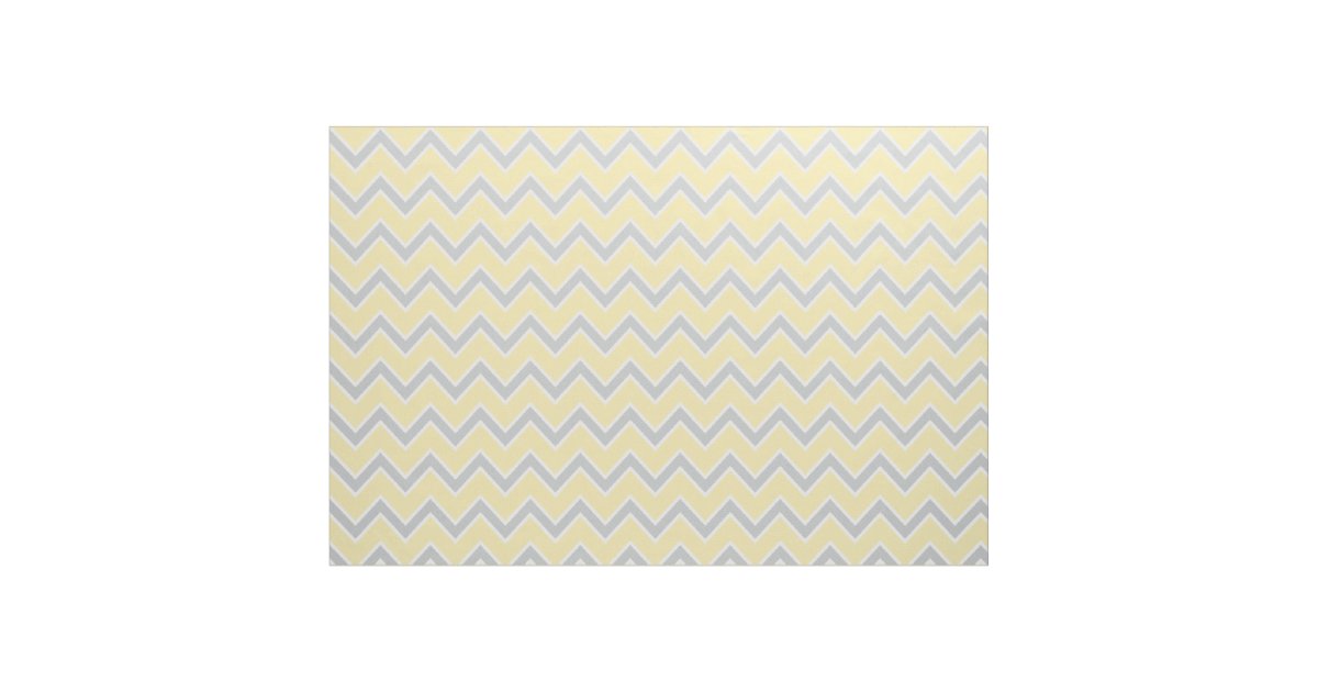 Modern Yellow and Gray Chevron Stripes Pattern Fabric Zazzle